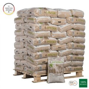Palette di Pellet Pfeifer Holz – 100% Abete Rosso, Certificato ENplus A1 – 65 Sacchi da 15 kg